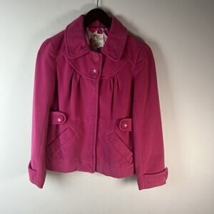 Tulle Anthropologie Coat Hot Pink Cropped Jacket Sz Small Career Academia